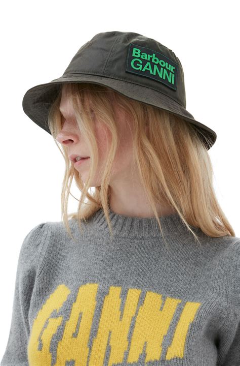 ganni burberry|ganni x barbour hat.